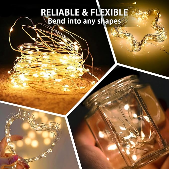 12 Pack Fairy Lights 7Ft 20 LED Twinkle String Lights 3 Modes Battery Operated - Image 5