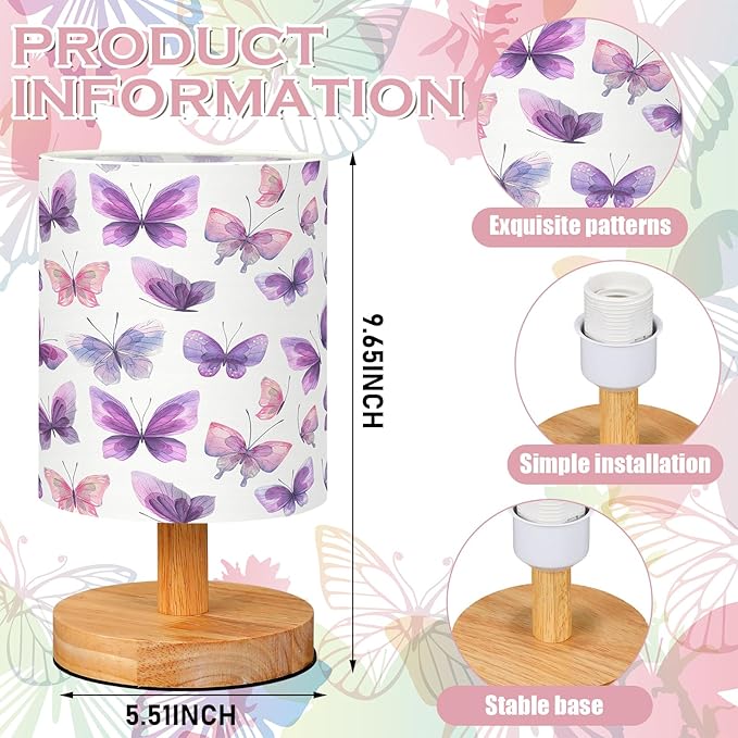 VIHOSE Butterfly Kids Table Lamp - Image 6