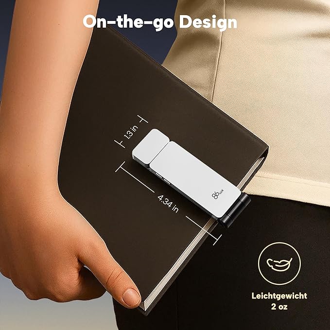 86lux Book Light, Rechargeable Clip-On LED Reading Light - Image 6