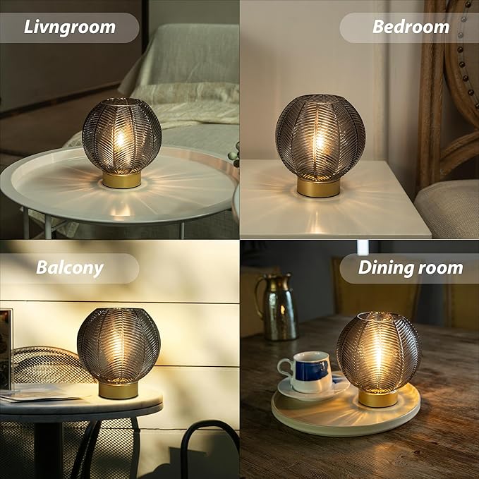 Battery Operated Lamp with Timer, Small Table Lamp Battery Powered, Cordless - Image 7