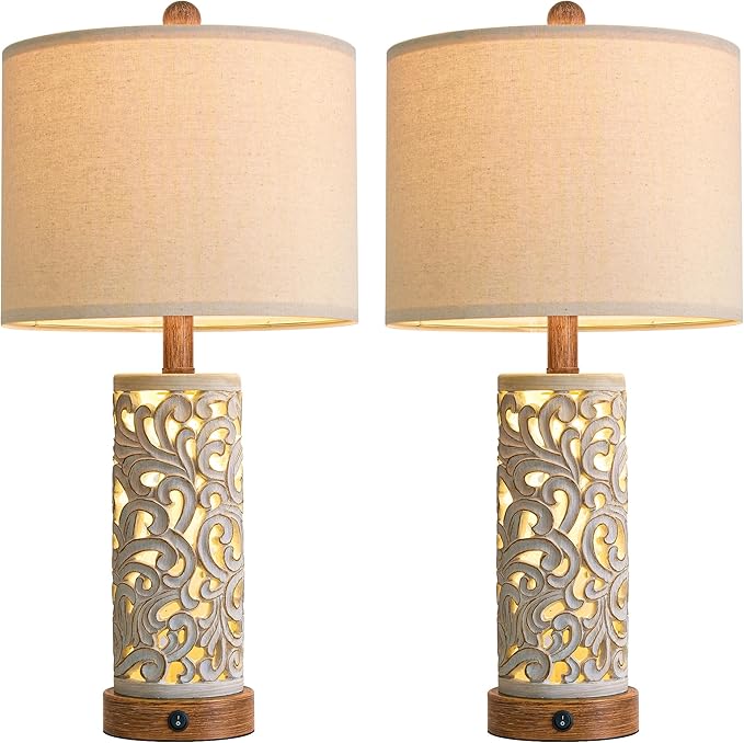 OYEARS 22'' Table Lamp Set of 2 - Image 9