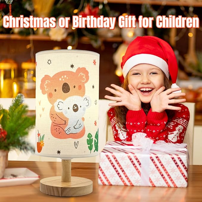 Kids Table Lamp for Girls Bedroom Nightstand Lamps, Christmas Gift for - Image 7