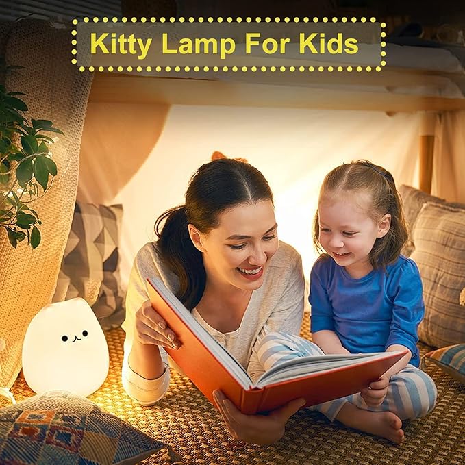 ZKLiLi cat Night Light, Cute Nursery Lights USB Rechargeable Cat Lamp - Image 2