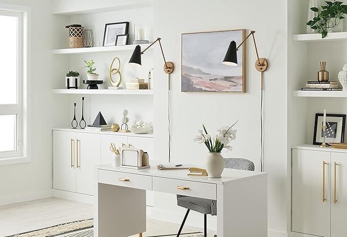 Kichler, Sylvia 1 Light Wall Sconce in Black and Natural Brass - Image 2