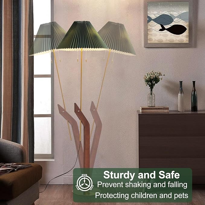 Floor Lamps for Living Room, Mid Century Modern Wood Floor Lamp, Height - Image 7