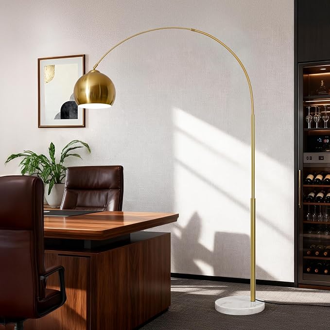 77” Arc Floor Lamp for Living Room, Upgraded Gold Standing Lamp - Image 7