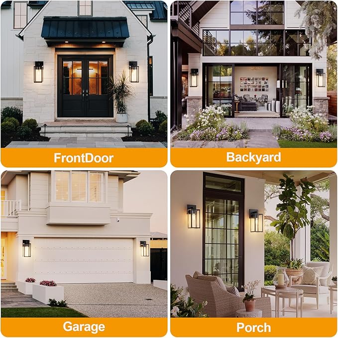 Kalium Porch Wall Lights Outdoor, Waterproof Lanterns - Image 3