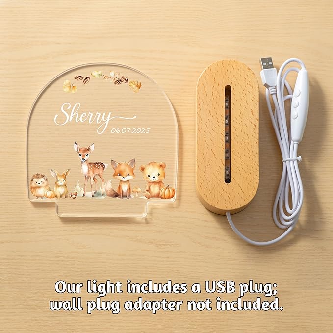 Personalized Baby Gifts for Kids Boys Girls, Custom Name LED Acrylic Plaque - Image 6