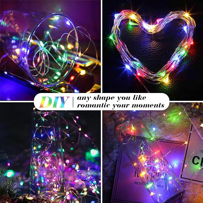 ZGWJ 24 Pack Fairy Lights Battery Operated, 7ft 20 Mini LED Fairy String Lights - Image 3