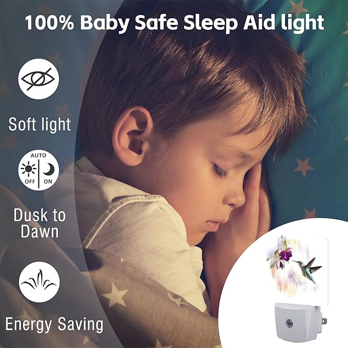Hummingbird Flowers Night Light - Image 5