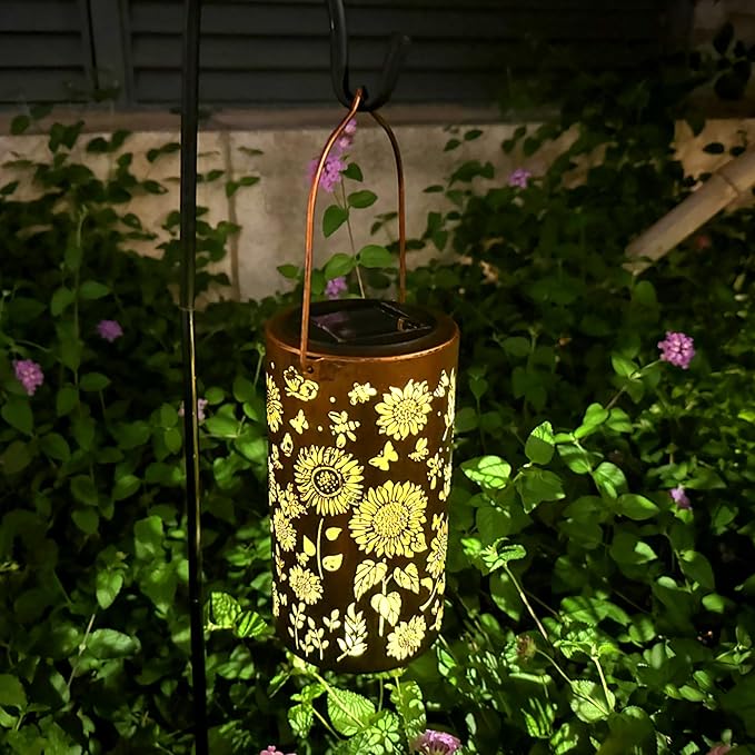 2Pack Sunflower Solar Lanterns Outdoor Waterproof, Birthday Gifts - Image 7