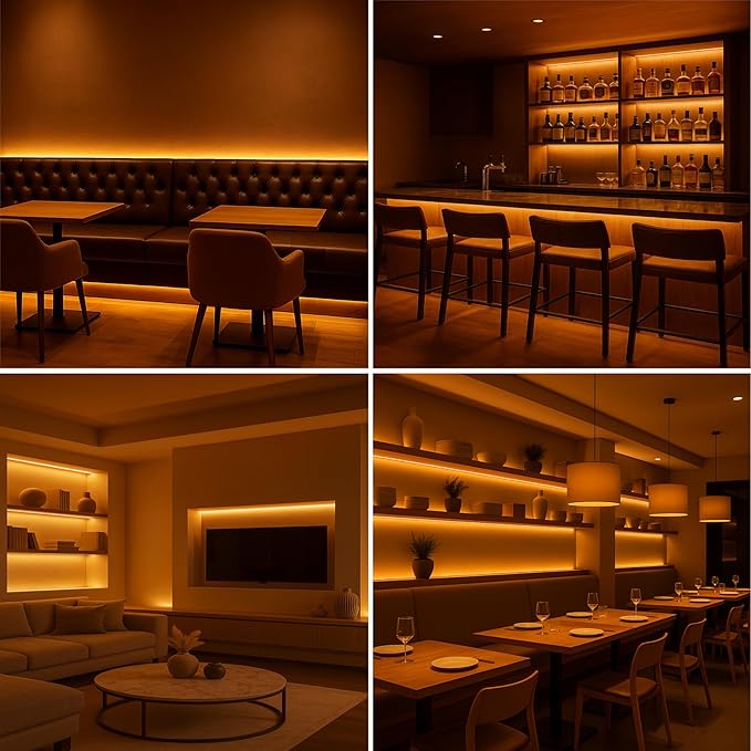 Candlelight COB LED Strip Lights 2400K, 16.4FT 24V LED Tape Light - Image 9