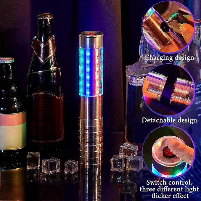 Civaner Upgrade 4 Pcs Bottle Service Lights LED Strobe Baton Bottle Girl Lights - Image 3