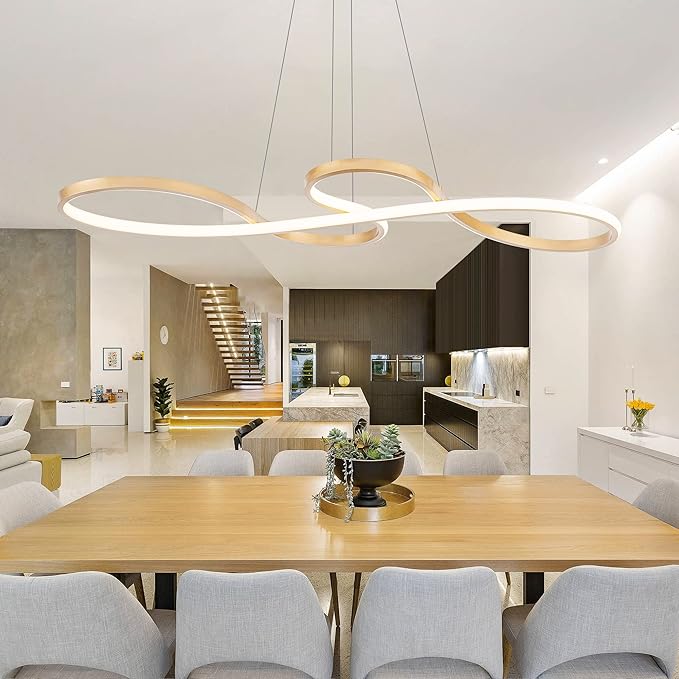 Modern LED Chandelier Dining Room Modern Pendant Light Dimmable Creative by SUNMOO