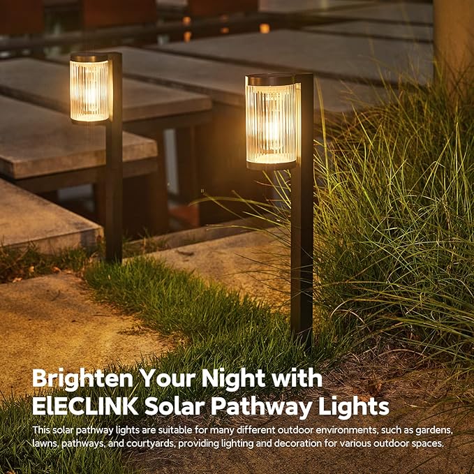 Solar Pathway Lights Outdoor, 4 Pack Upgraded Outdoor Solar Lights - Image 7