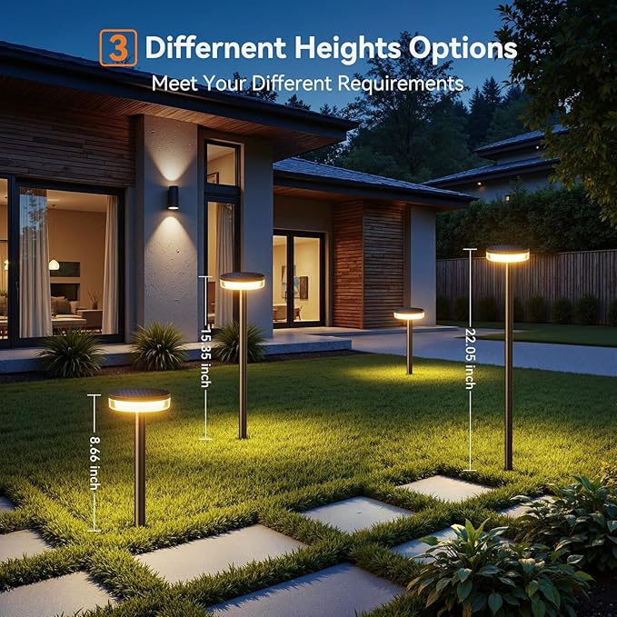 LETMY Solar Pathway Lights Outdoor, 6 Pack 2X Brighter Solar Lights Outdoor - Image 6