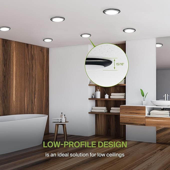 ASD 6 Pack LED Disk Lights 6 Inch, 15W 5CCT 2700K-5000K 1245LM CRI90+, Dimmable - Image 4
