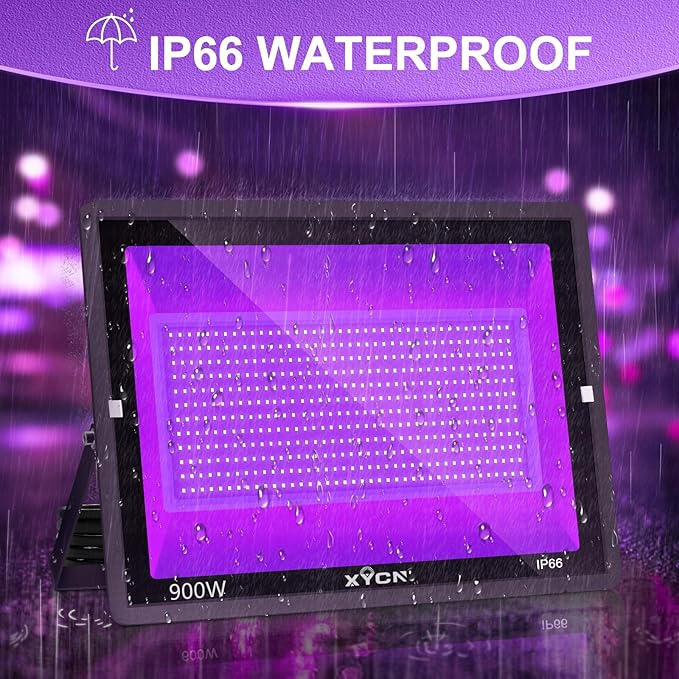 2 Pack 900W LED Black Lights Outdoor, 395nm to 410nm Big Flood Blacklight - Image 3