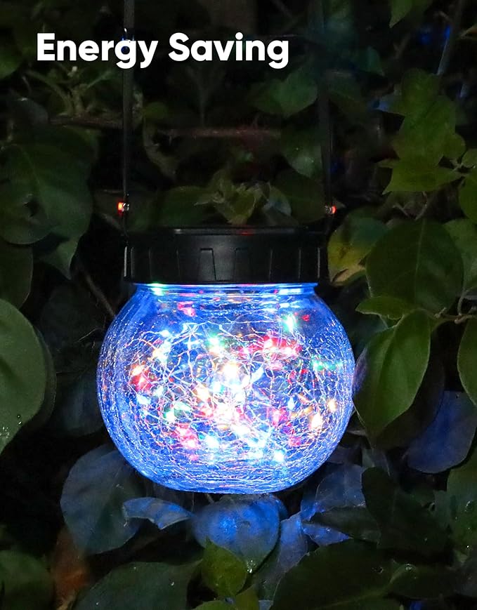 PARTPHONER Solar Lights Outdoor Waterproof 12-Pack, Solar Powered Hanging - Image 5