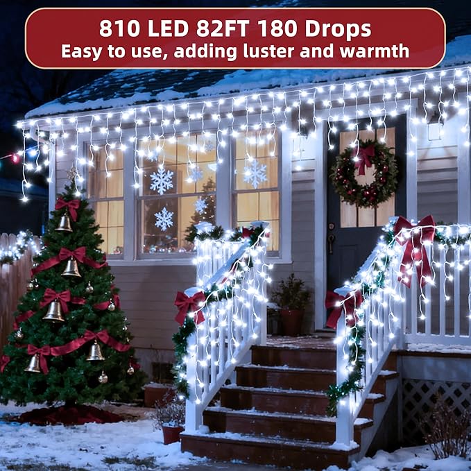 810 LED Christmas Lights Outdoor 82FT - Image 2