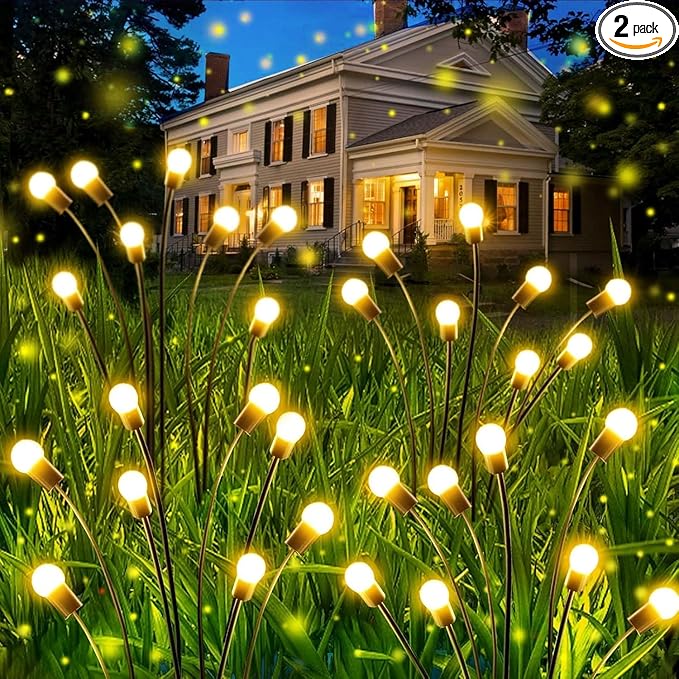 OZS 2Pack 16LED Solar Firefly Lights by OZS