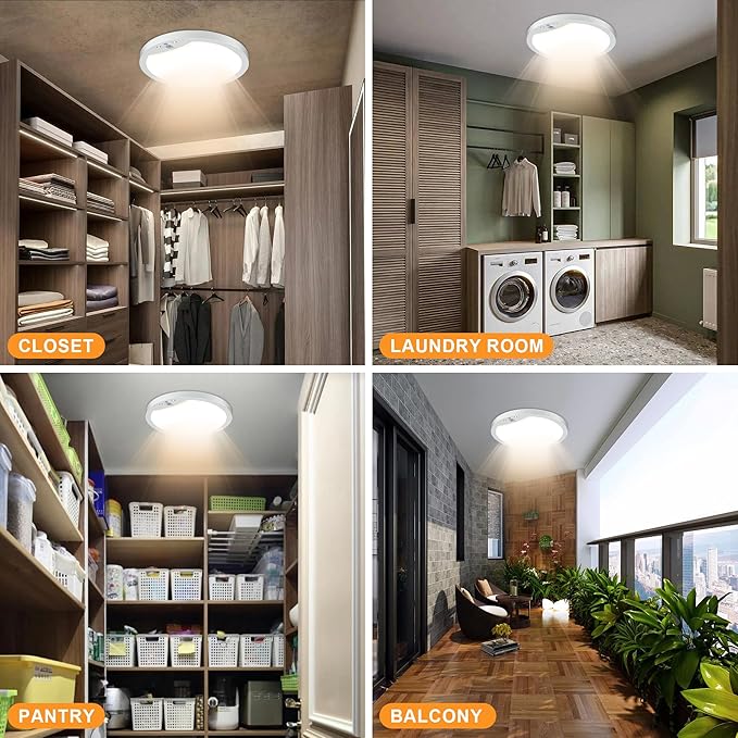 2-Pack Motion Sensor Ceiling Lights Hard-Wired, 9Inch Indoor Motion Activated - Image 7