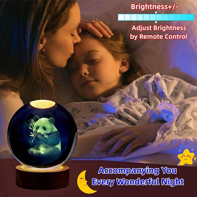 Large Panda Crystal Ball Night Light - Image 3