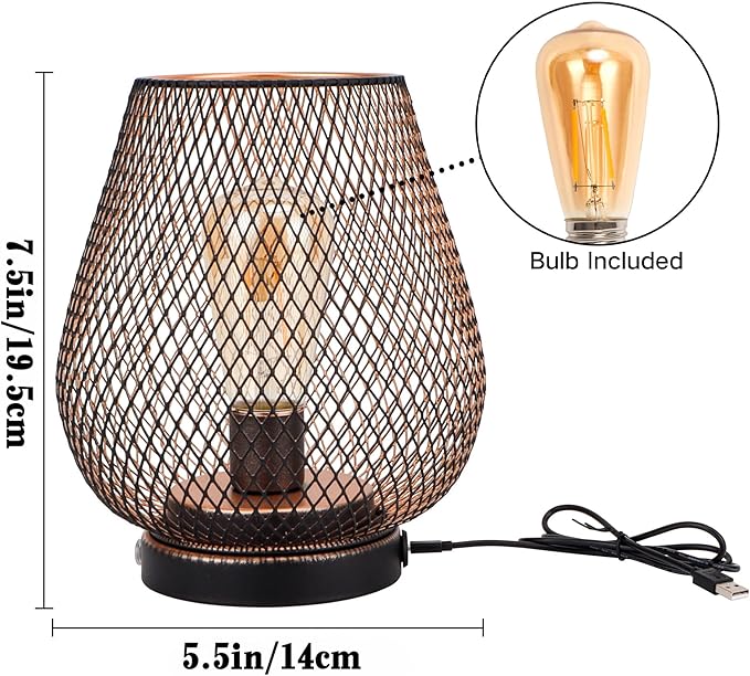 JHY DESIGN Dimmable Touch Bedside Table Lamp Rechargeable Battery Powered Lamp - Image 6