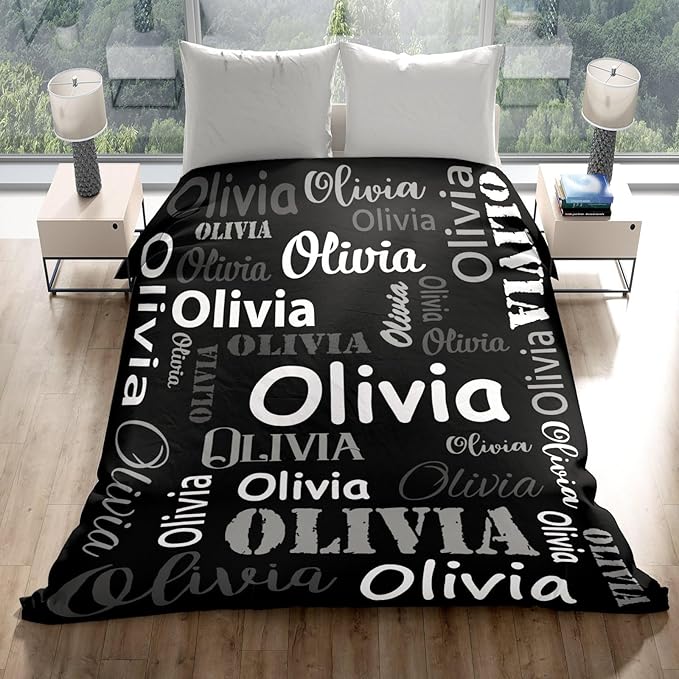Gudina Personalized Name Blankets and Throws Custom Blanket - Image 5