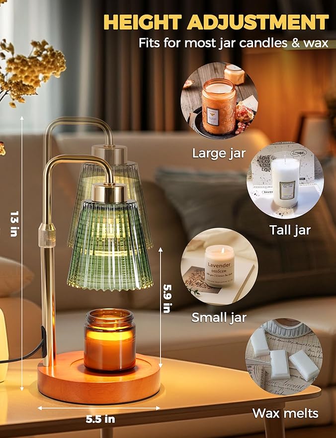 Candle Warmer Lamp with Timer Dimmable, Birthday Gifts - Image 3