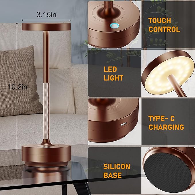 SAKRINGT Rechargeable Cordless Table Lamp - Image 9