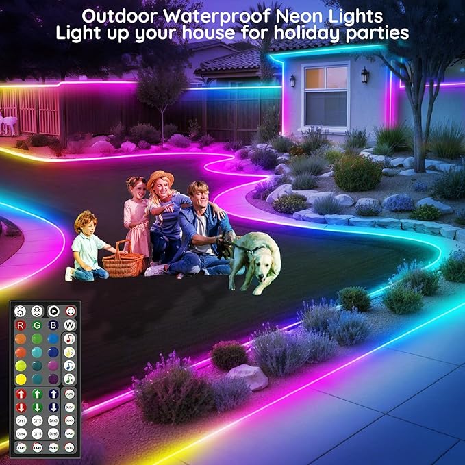 FBZ 60Ft Led Rope Lights, Flexible Neon Lights Control - Image 6
