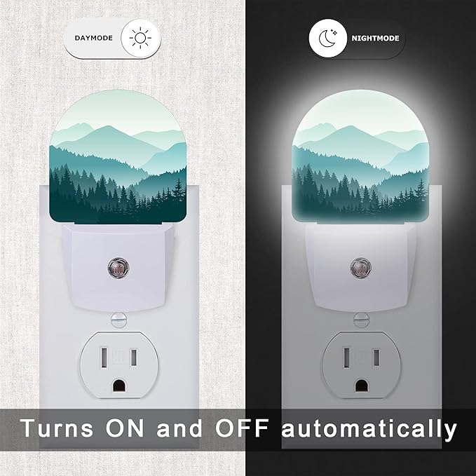 Misty Forest Night Light, Night Lights Plug into Wall Decor - Image 4