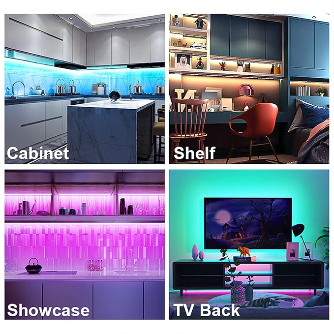maylit 6 PCS RGB Under Cabinet Lighting Kit, App and Remote Control Led Strip - Image 7