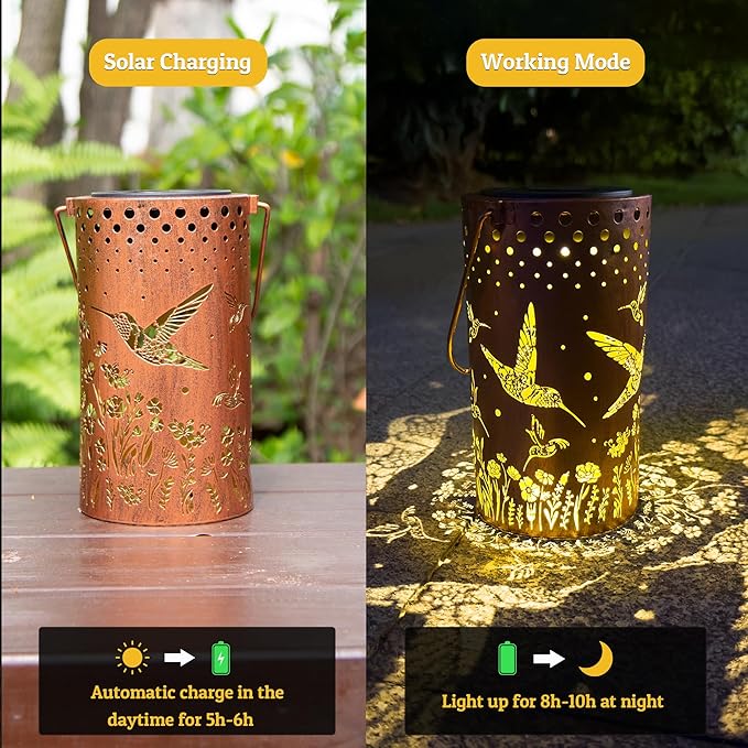 Hummingbird Solar Lanterns Outdoor Waterproof, Birthday Gifts - Image 7