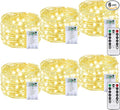 6 Pack 60LED Christmas Battery Operated Fairy Lights by BOSSERN
