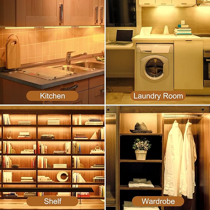 3PCS x 12inch Under-Counter Light Fixtures, LED Cabinet Lights - Image 5