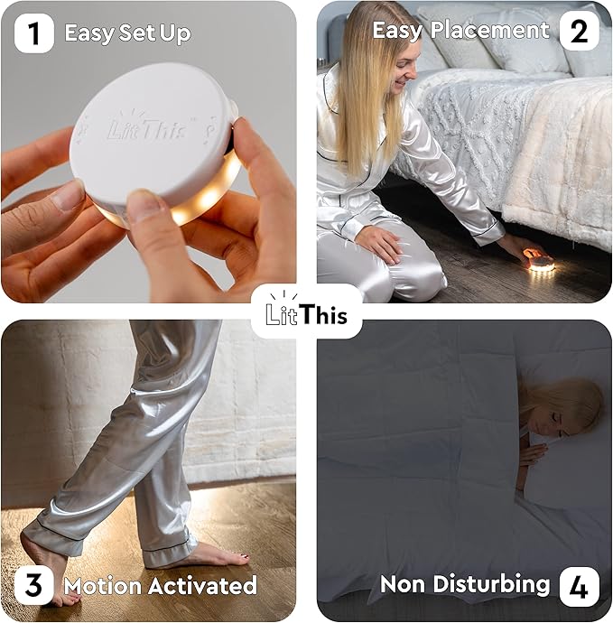 Under Bed Lights Motion Sensor Patented 360° Motion Activated Night Light - Image 2