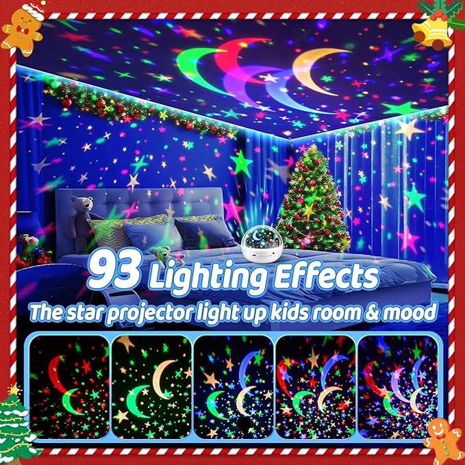 COOLNIGHT Christmas Room Decor, 93 Lighting+3 Films Christmas Projector - Image 3