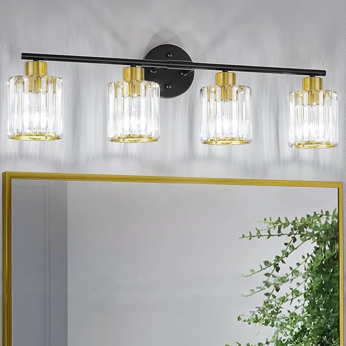 Crystal Bathroom Light Fixtures, Bathroom Lighting Fixtures Over Mirror by Kvhiiw