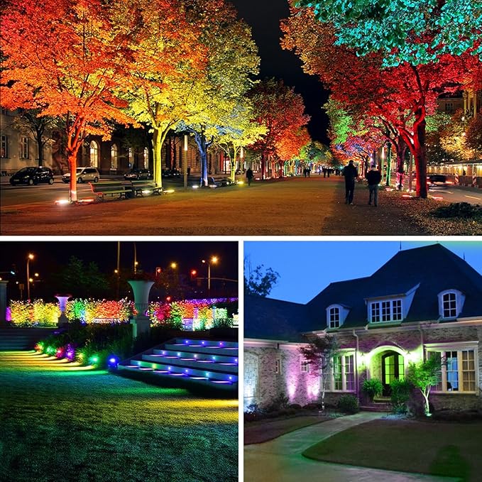LED Flood Light Outdoor, 50W RGB Color Changing Smart Floodlights 2700K 5000LM - Image 4