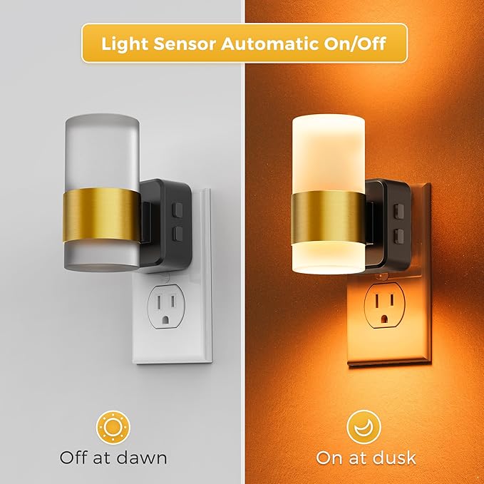 L LOHAS LED Night Lights Plug into Wall, Acrylic Plug in Night Light - Image 2