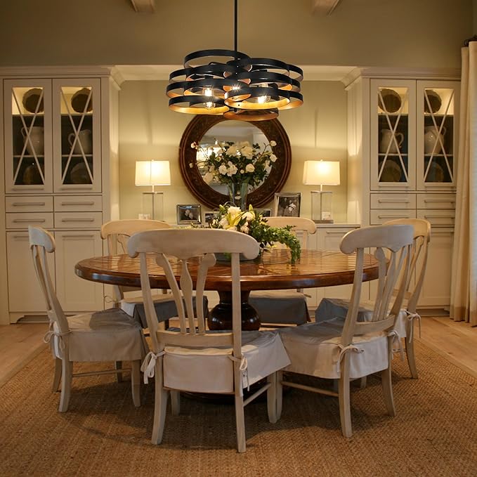 6-Light Modern Farmhouse Chandeliers - Image 2