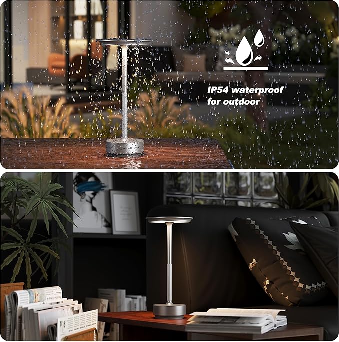 2 Pack Rechargeable Cordless Table Lamps, Portable 5000mAh Battery Table Light - Image 5