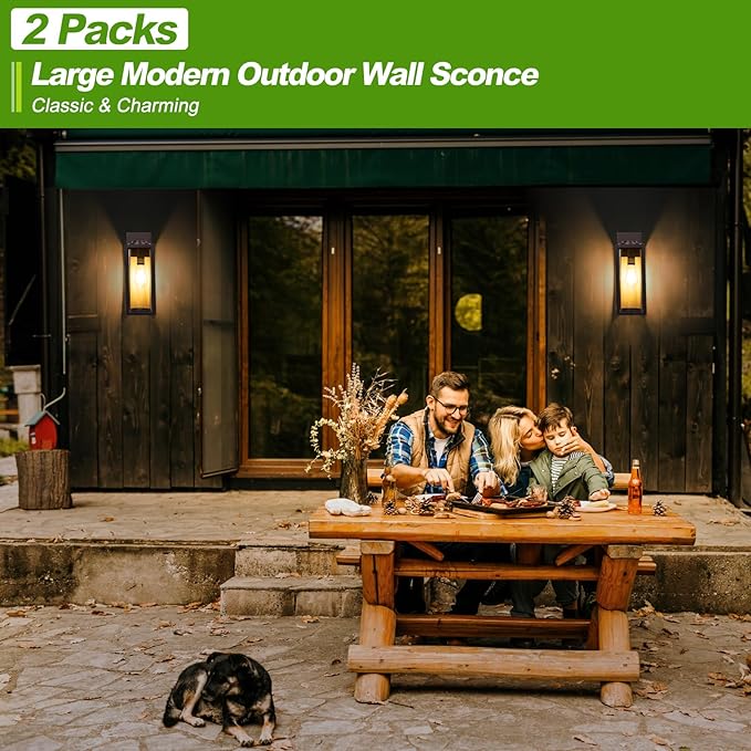 16inch Large Outdoor Wall Lights 2 Packs - Image 3