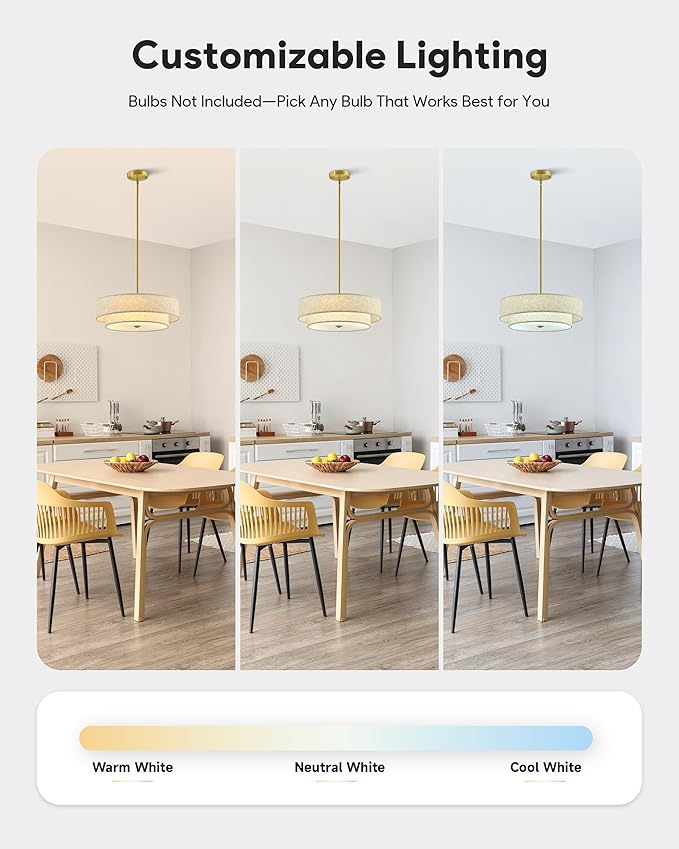 VONLUCE Modern Chandeliers, 4-Light Pendant Light Fixture - Image 2