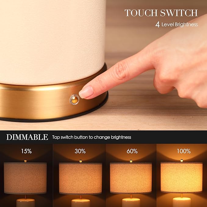 O’Bright Dune - Battery Powered Table Lamp, Rechargeable Cordless Ceramic Lamp - Image 3