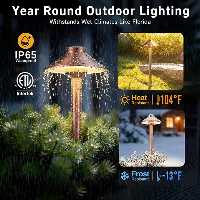 Gardenreet Brass Low Voltage Copper Garden Lights, Outdoor Pathway Light - Image 4