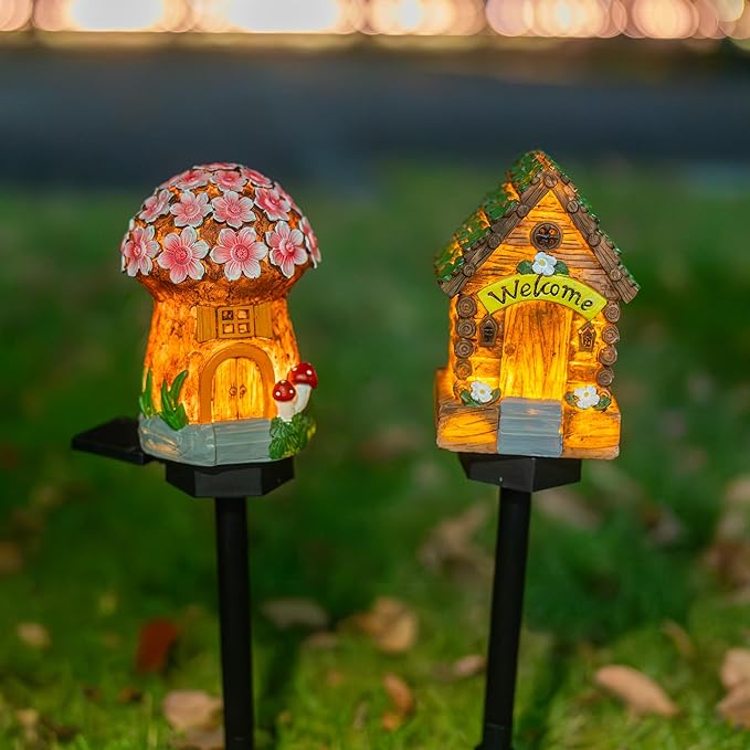 Dazzle Bright Fairy Garden House, Beautiful Miniature Garden Decoration - Image 7
