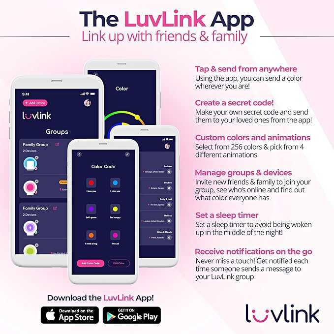 LuvLink Friendship Lamps No Subscription WiFi Touch Lamp - Image 4